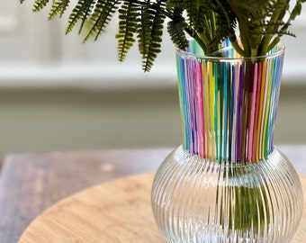 Hand painted Rainbow Vase