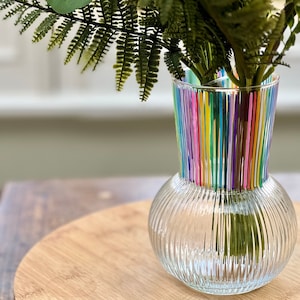 Hand painted Rainbow Vase