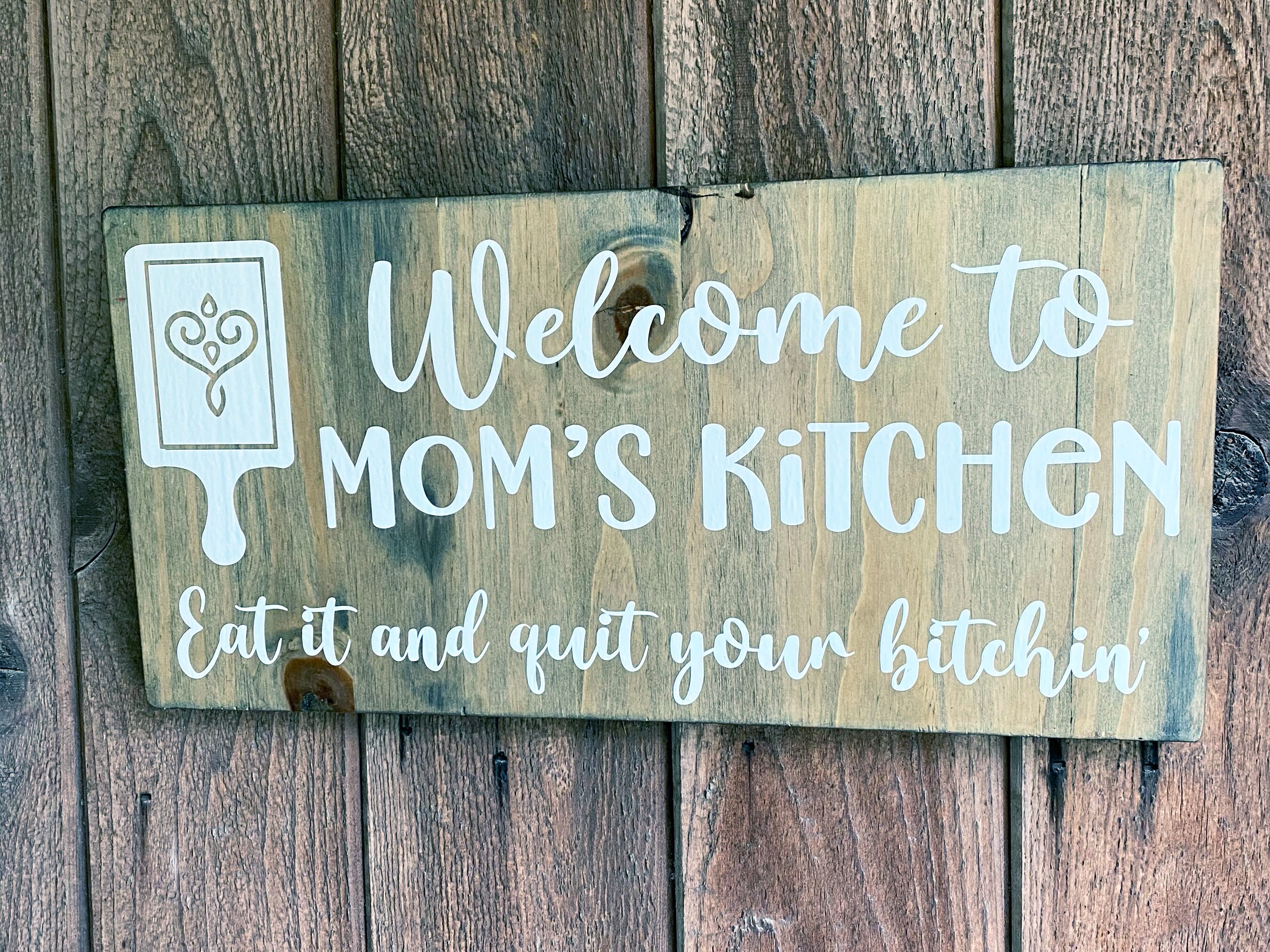 to Moms Kitchen Sign Funny Kitchen Signs Moms Etsy