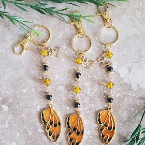 Monarch Butterfly Wing Keychain | Gold Butterfly Keychain | Monarch Butterfly | Nature Gift | Butterfly Gift |