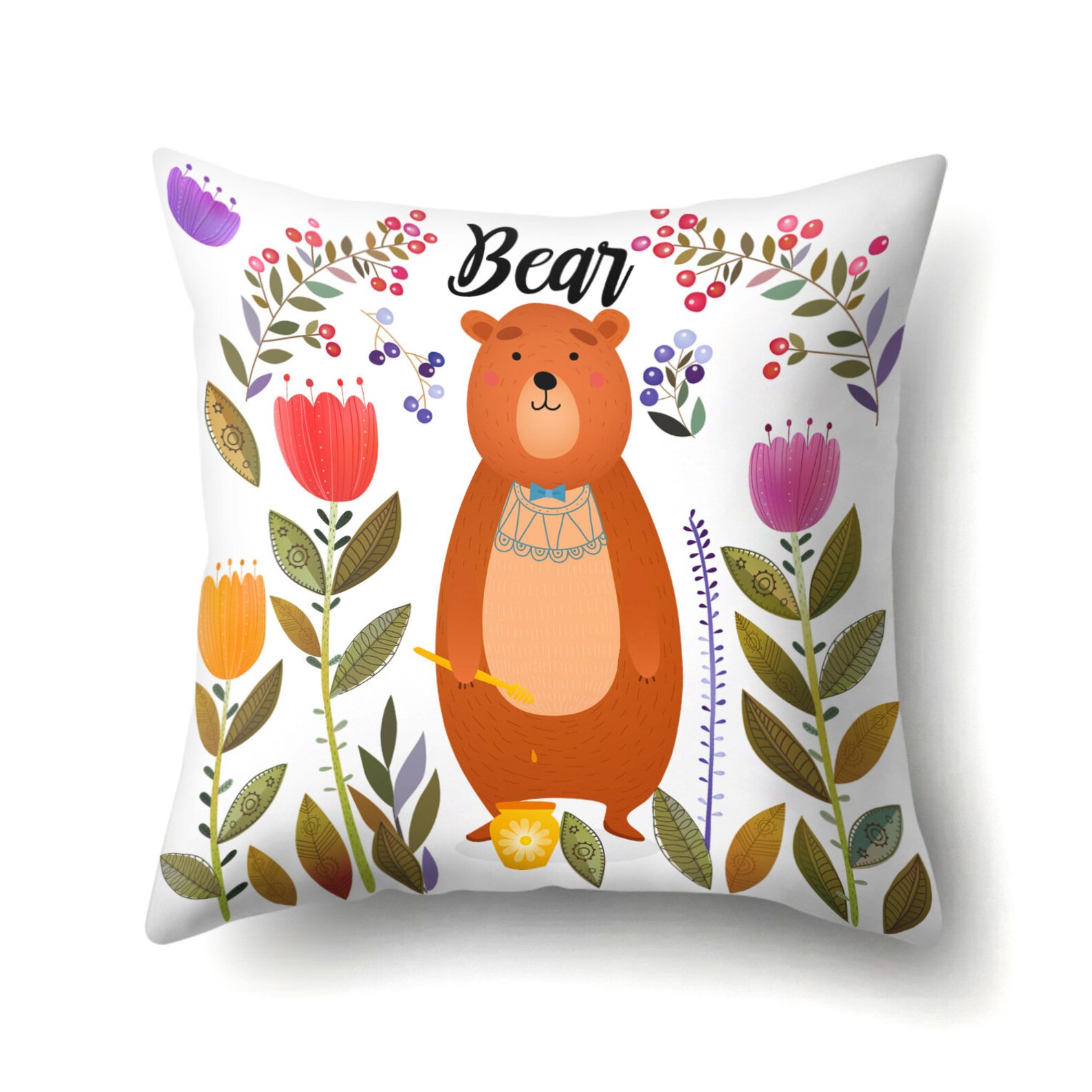Animal Throw Pillow Cover Cushion Cover Pillow Case 18x18 Etsy