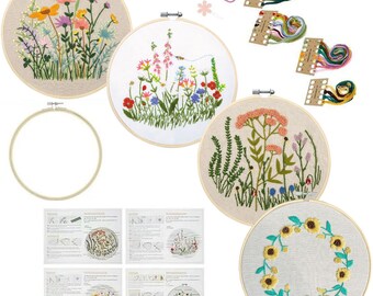 DIY Embroidery Kit beginner, Beginner Embroidery kit, Modern embroidery kit cross stitch, Hand Embroidery Kit,  DIY Craft Kit