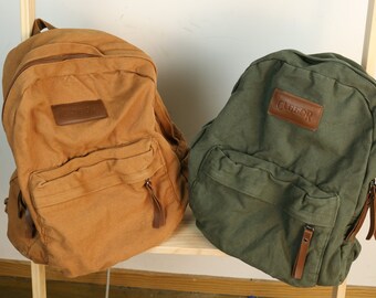 Vintage zachte Canvas rugzak Grote capaciteit, canvas schooltas, Grote capaciteit, rugzak, terug naar school