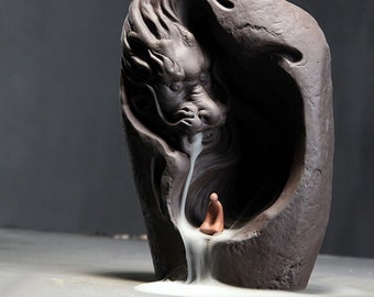Ceramic Backflow Incense Burner Dragon