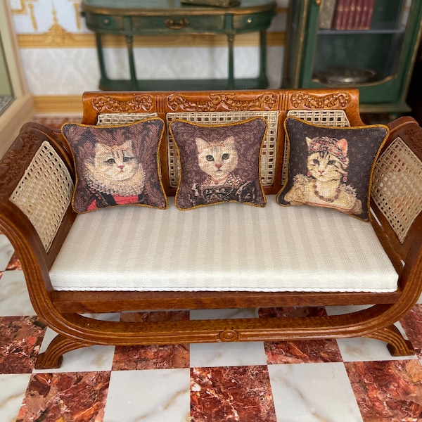 Dollhouse Miniature Cushions. Doll House Miniature Pillows 1:12 Scale
