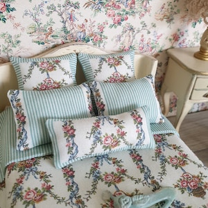 Doll house Double Bedding Set 1:12  Scale