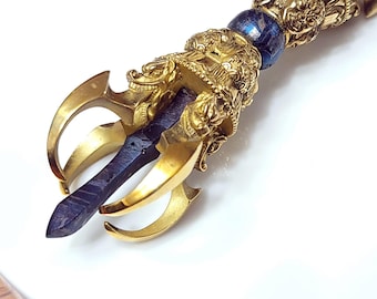 Handmade Meteorite Vajra /Dorje Sculpture – Rare Esoteric Collectible Art