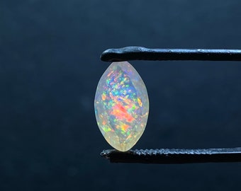 Amazing faceted fire opal with its beautiful sparkles AAA quality weight 2.80 carats measure 14.5x8.5x5mm backlight