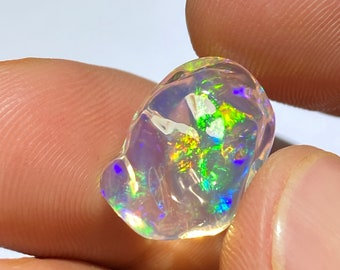 amazing water opal with its beautiful rainbow sparkles AAA quality weight 9.20 carats measure 17x12x8mm