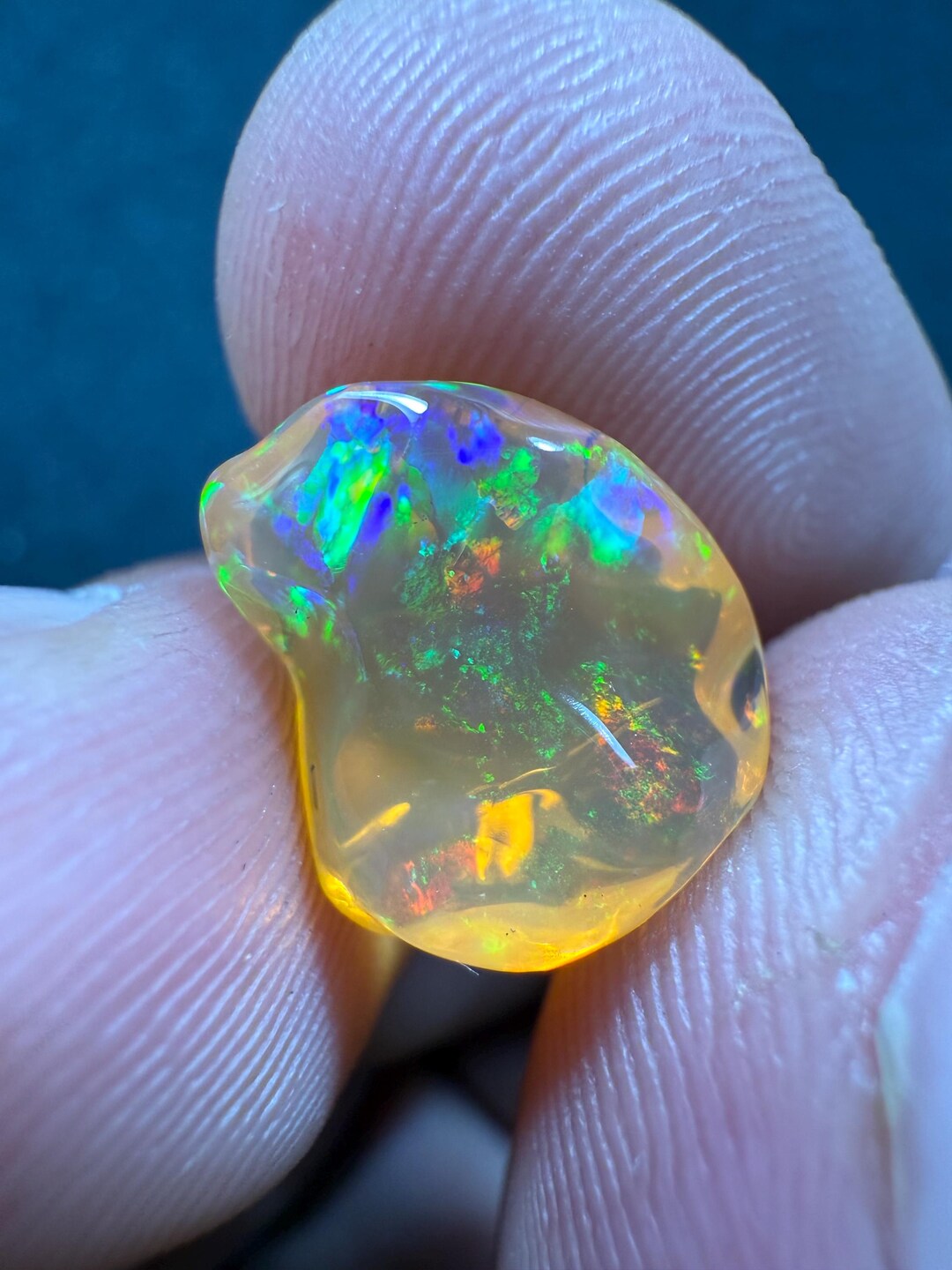 Amazing Fire Opal With Its Beautiful Sparkles and Rutile Inlays AAA ...