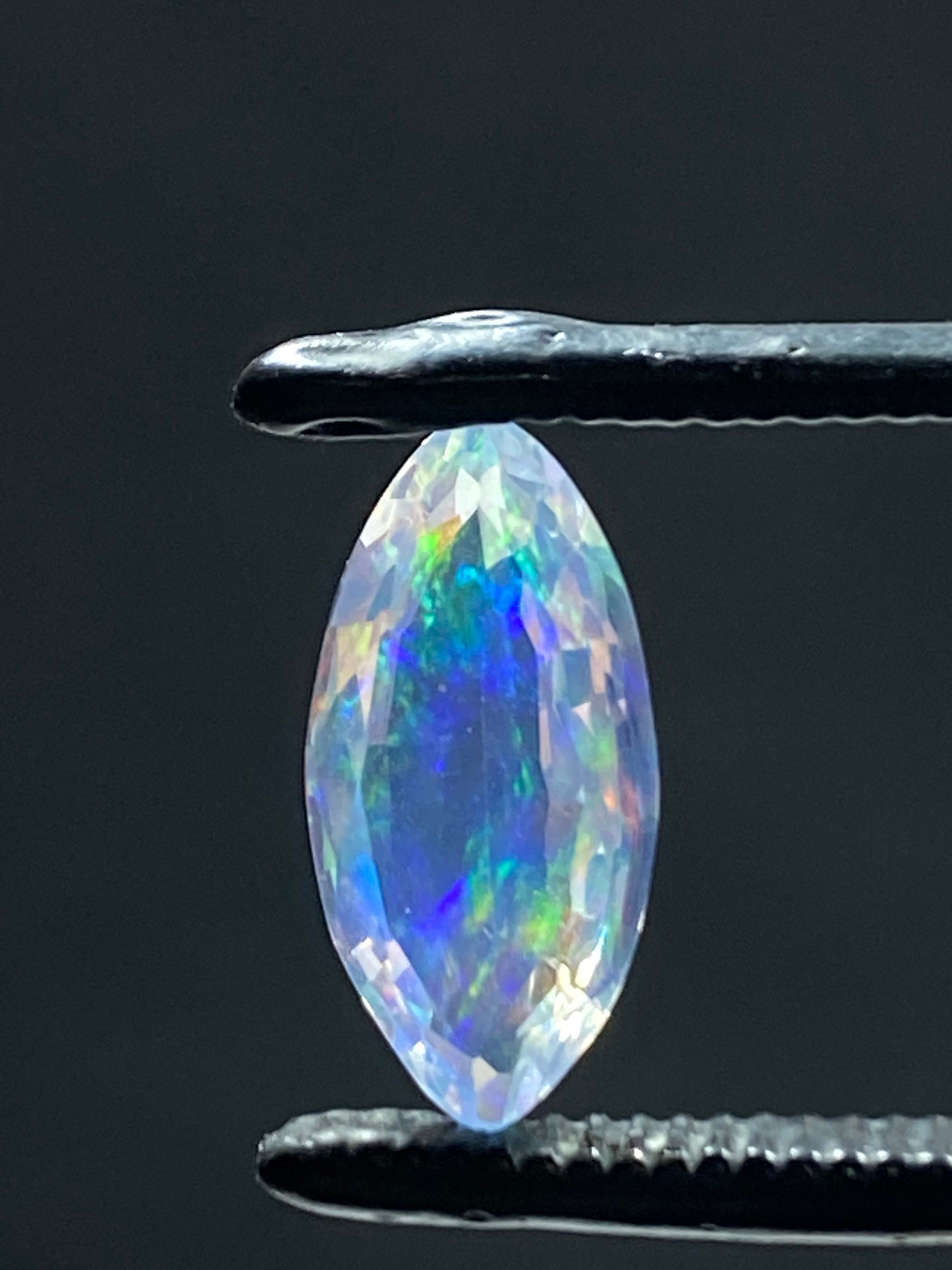 Amazing Faceted Water Opal With Its Beautiful Rainbow