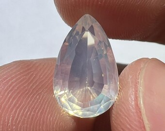 amazing faceted water opal AA quality weight 5.40 carats measure 16x10x8mm