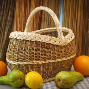 Weidenkorb, Weidenkorb, Markt, Aufbewahrungskorb, Einkaufen, rustikal, Picknick, handgemacht, geflochtener Korb