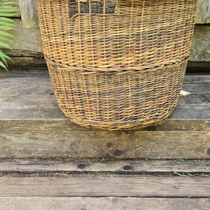 Großer Weidenkorb - Feuerholz, Garten & Weinbergkorb - Hochwertiges, handgewebtes Weidengeflecht