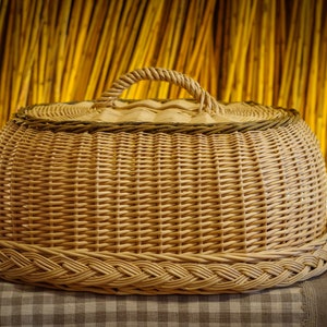 Korb für Brot, Weide, Serviertablett, Brotkasten, Korb im Landhausstil, Aufbewahrung für Lebensmittel in der Küche, geflochtener Korb, Byo