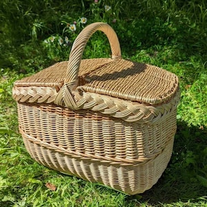 Rieten picknickmand