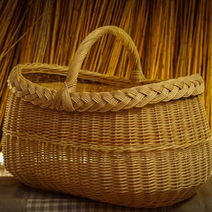 wicker basket, willow basket, picnic, shopping, market, woven, mushroom basket, handmade