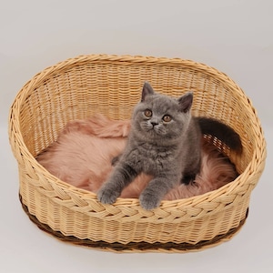 Cat bed, open bed and scratcher, wicker basket, willow basket, cat cave, cat basket, basket for cats, dog bed, basket for dog, bed for pet