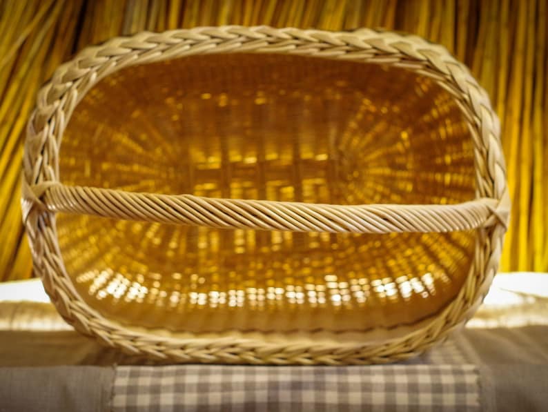 Wicker Basket Picnic Shopping Market Fresh Willow BYO Etsy