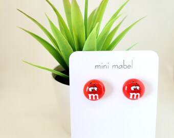 M & M Gesicht Ohrringe