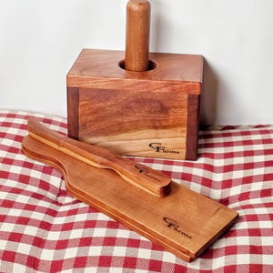 Butter Form Press and Starter Kit, Premium Hardwood, Walnut, Maple, Cherry, and Oak—Handcrafted, The Perfect Gift Set!
