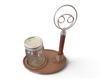 Sourdough starter platform stand and gift set.