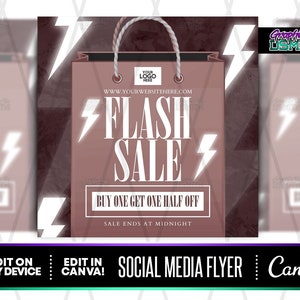 DIY Flash Sale Blush Canva Template, Premade Templates, Social Media Flyer, Instagram Flyer, Premade Flyer, Add To Cart Flyer, New Arrivals