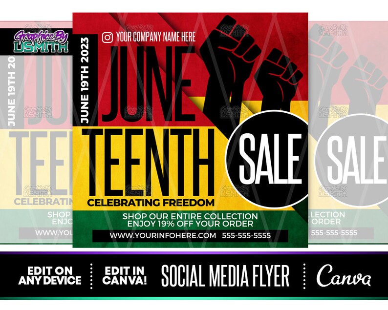 Sale Canva Template, Premade Templates, Social Media Flyer