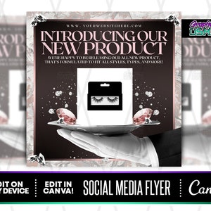 DIY New Product Rose Gold Canva Template, Premade Templates, Social Media Flyer, Instagram Flyer, Premade Flyer, New Arrival Flyer, New Item