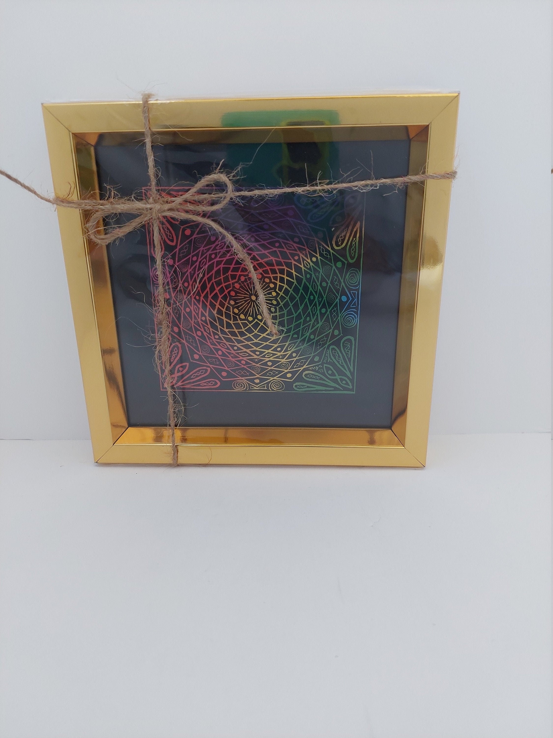 Surprise 3.5x3.5 Scratch Artwork Mandala Dry Erase Boards Home & Living