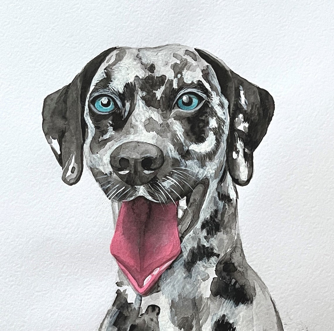 Custom Dalmatian dog artwork original drawing 11783 Etsy