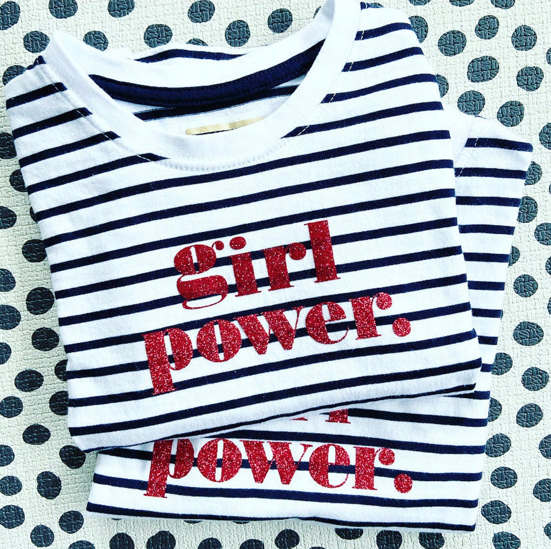 Girl Power Kids Tshirt Kids Wear Breton Stripe. Etsy