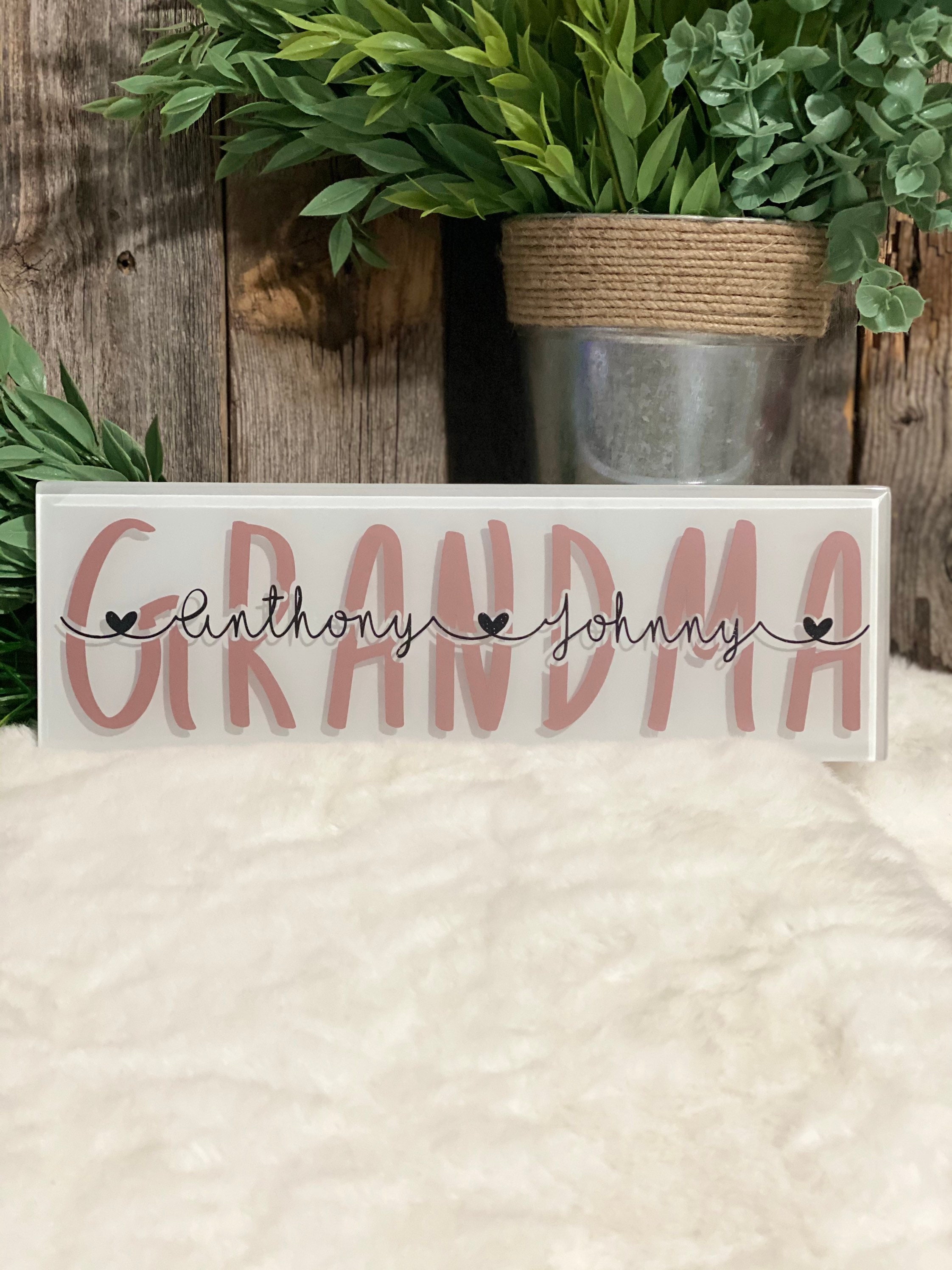 GRANDMA With Personalized Names 4x12 Tile Plaques Etsy New Zealand