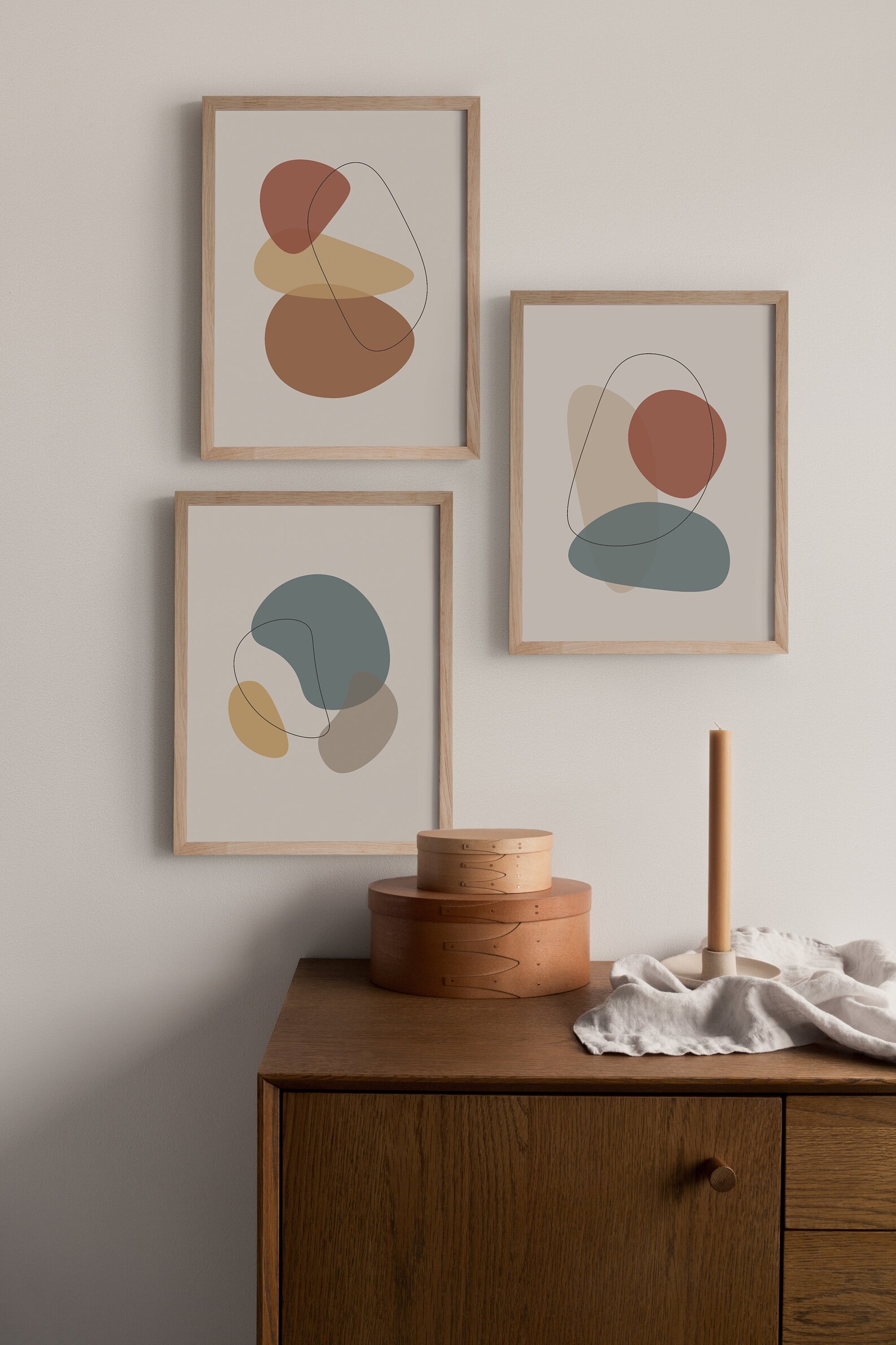 Set of 3 Wall Art Boho Wall Art Abstract Wall Art Etsy UK