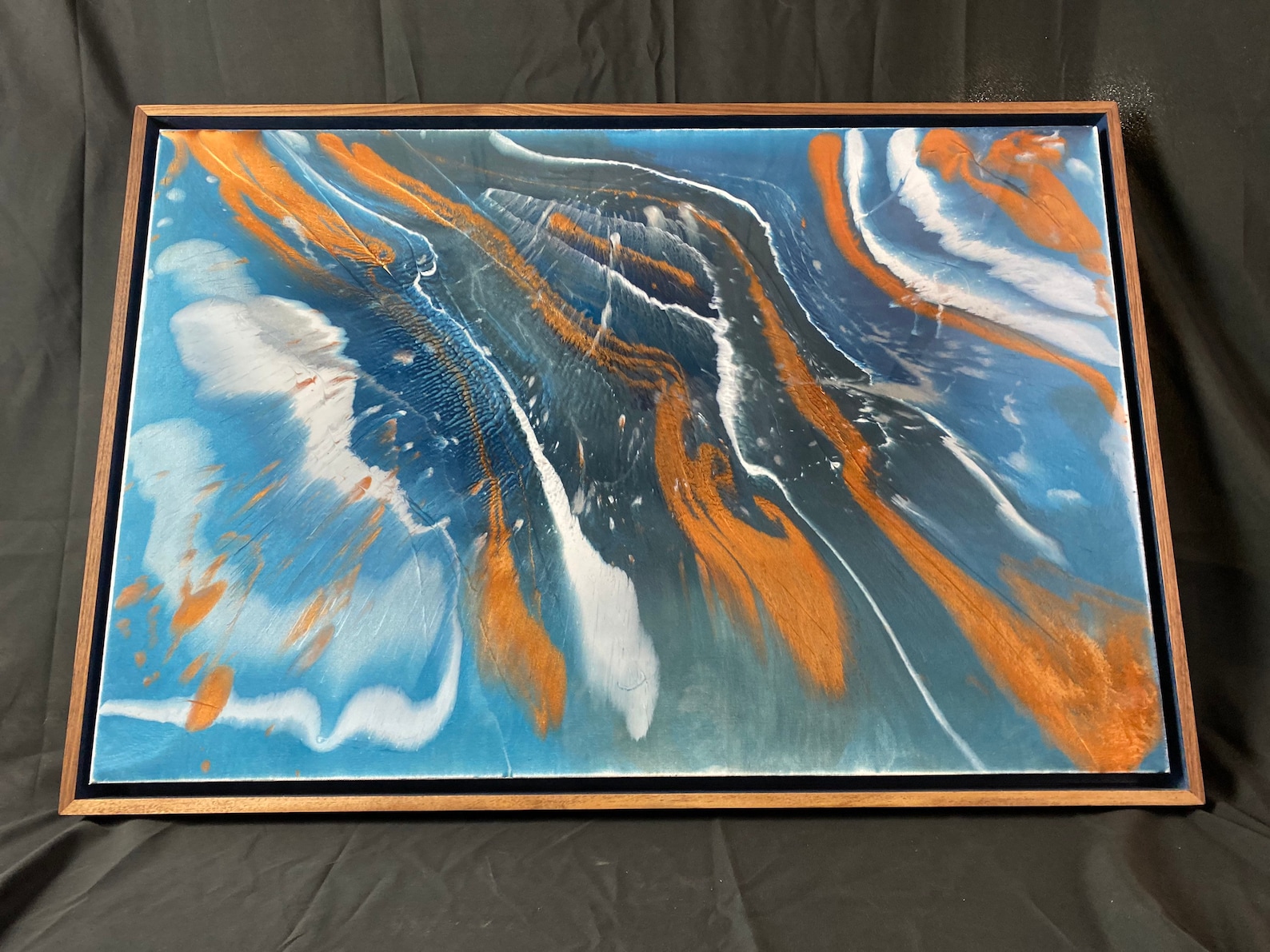 Epoxy resin artwork on canvas Etsy