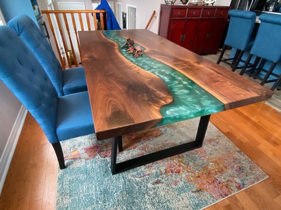 epoxy river dining room table