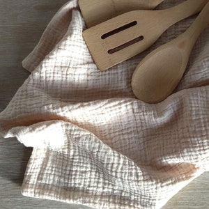 Strofinaccio da cucina in garza a 4 strati, strofinaccio spesso in tessuto organico, asciugamano in cotone, strofinaccio in garza di mussola, naturale/morbido/stile fattoria per la festa della mamma