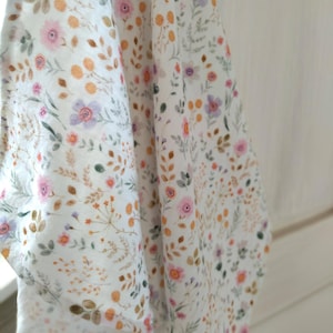 Thin Muslin Hand Towel 16&quot;x23&quot; Organic Cotton Kitchen Towels Set, Double Gauze Tea Towel, Dish Cloth Flowers Towel, Floral Mother&#39;s Day Gift