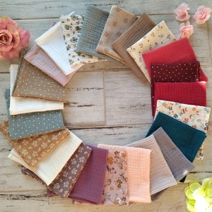Set of Muslin Handkerchiefs, Organic Cotton Hankie, Soft Double Gauze Handkerchief, Eco Friendly Tissues, Zero Waste / Reusable / Handmade
