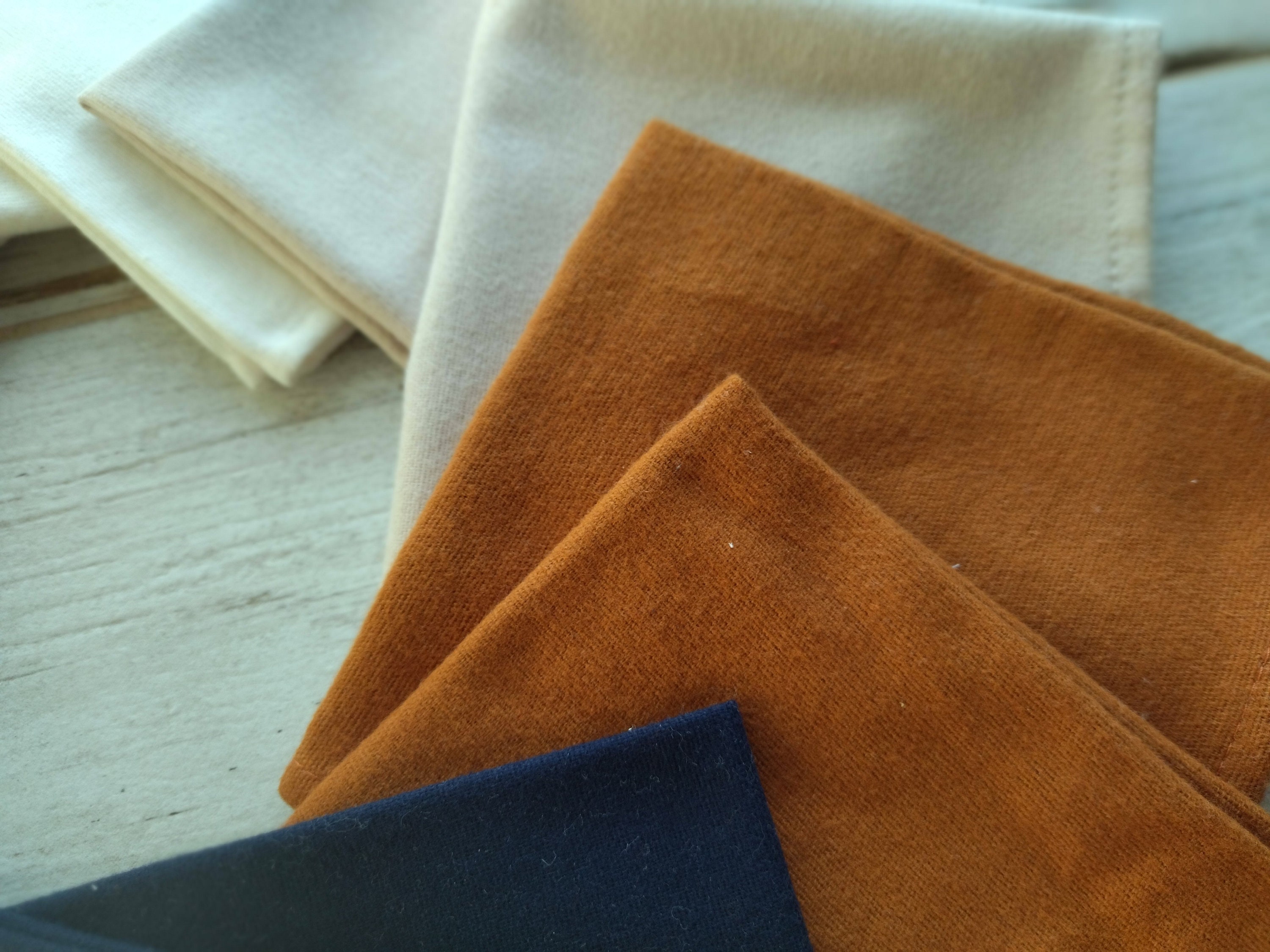 Large Flannel Handkerchiefs, Premium Soft Cotton Hankies, Eco Friendly White Tissues 12x12", Zero Waste/ Reusable, Handmade Product