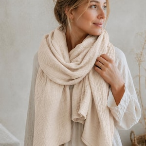 Gauze Linen Scarf - Etsy