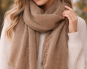 Gauze Cotton Scarf for Woman, Women Lightweight Scarves, Extra Soft Handmade Shawl, Cloth Cotton