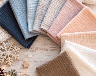 Organic Muslin Winter Handkerchiefs, Soft Double Gauze Cotton Tissues