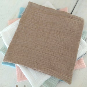 Small Gauze Napkin BULK PACK, 9x9 Everyday Muslin Napkin, Tea Napkins, Reusable Square Napkins, Cotton Dishcloths, Eco Friendly Cloths