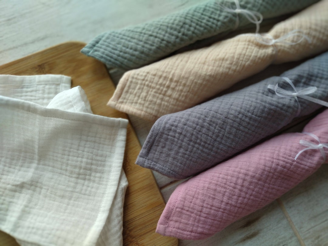 BULK Lighweight Muslin Napkins 35x35cm, Thin Organic Cotton Napkins