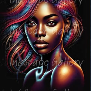 Colorful Abstract Woman Portrait Digital Art | Multicolor Pop Art | Bold and Modern Wall Art | Digital Download for Home or Office Decor