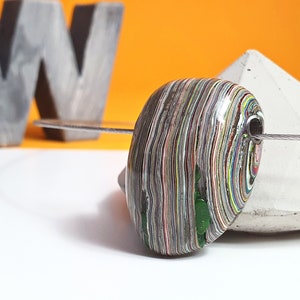 Necklace made of graffiti paint layers Unique graffiti jewelry Upcycling jewelry