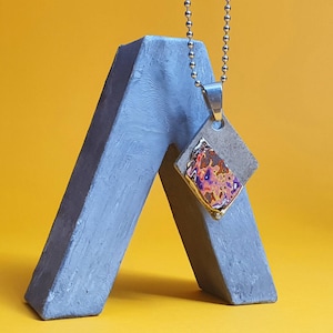 Necklace made of graffiti paint layers and concrete upcycling jewelry graffiti jewelry Christmas gift