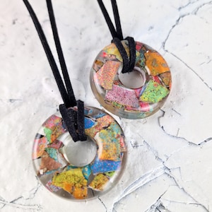 Graffiti jewelry Upcycling jewelry Handmade pendant.