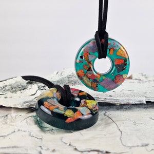 Graffiti jewelry Upcycling jewelry Handmade pendant. Street art fashion recycled. Individually made